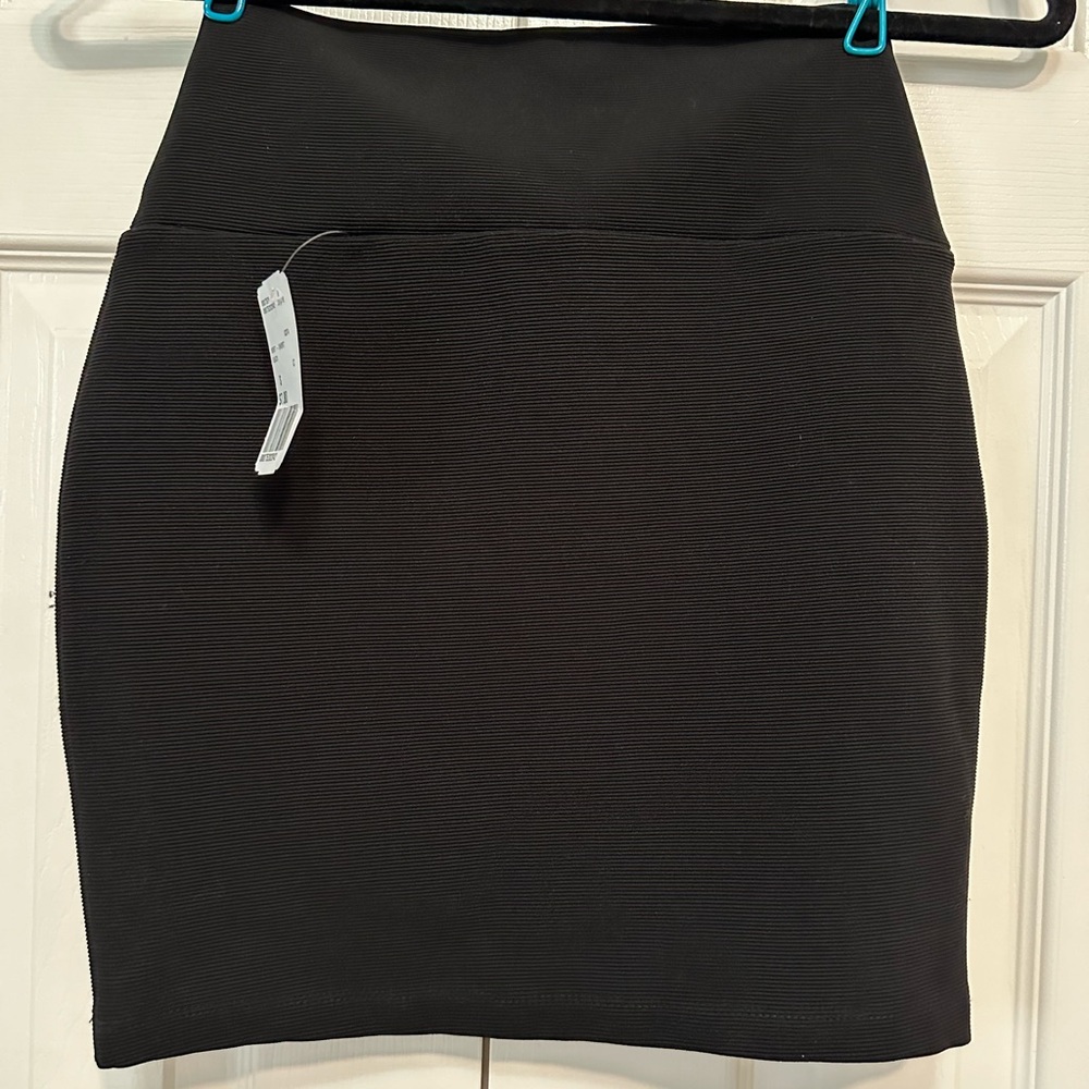 Black mini skirt